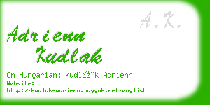 adrienn kudlak business card